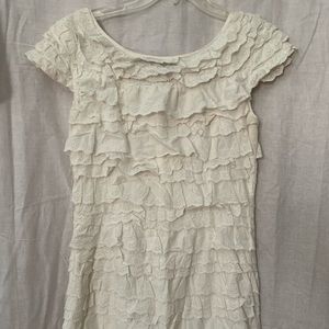White ruffled dress
